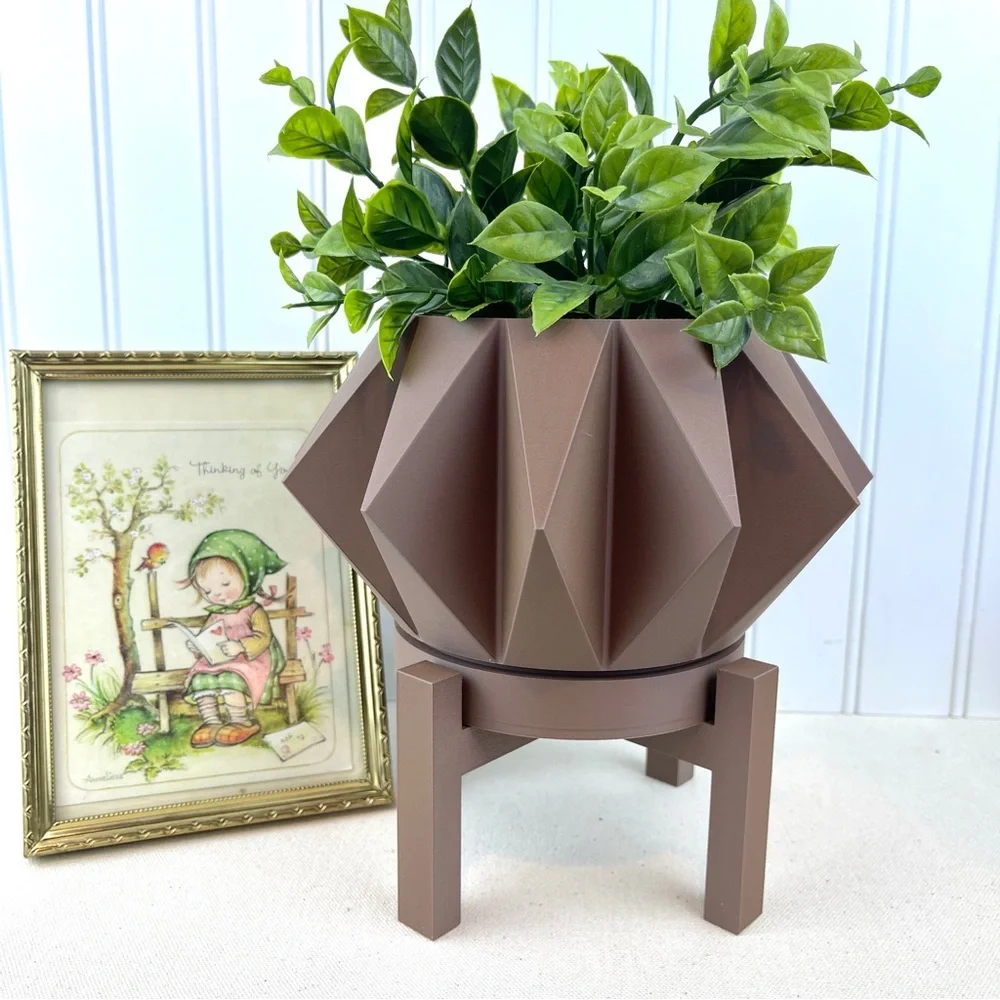 Indoor Flower Pot, Koni Indoor Planter w/ Drainage Hole and Drip Tray